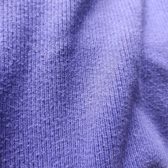 Ralph Lauren Sz L Blue Purple Fitted Bell Sleeve Ribbed Knit Pullover Flare Cuff - Picture 12 of 14